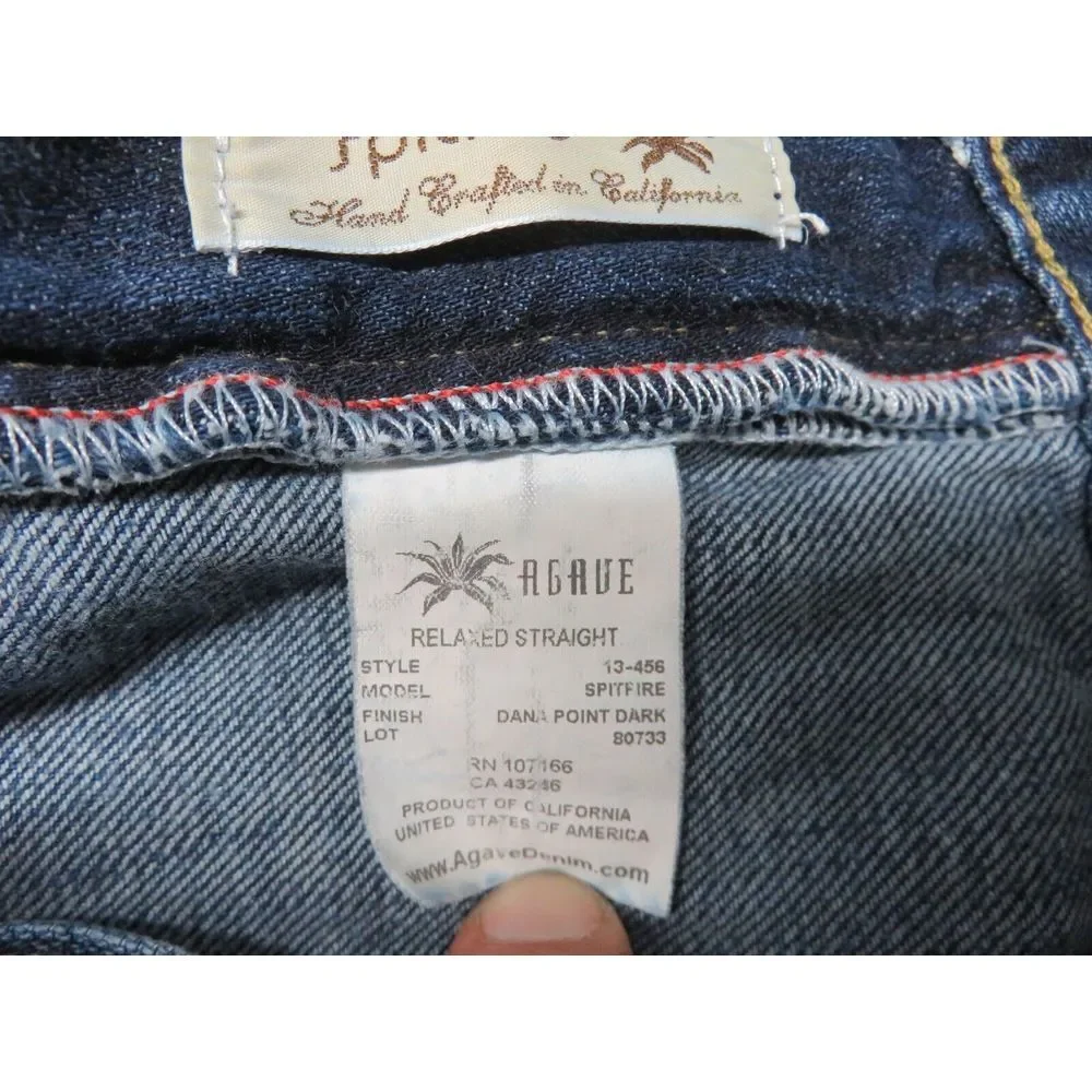 Mens Agave Copper Spitfire Relaxed Straight Jeans Pants Blue USA Made Size 40x36